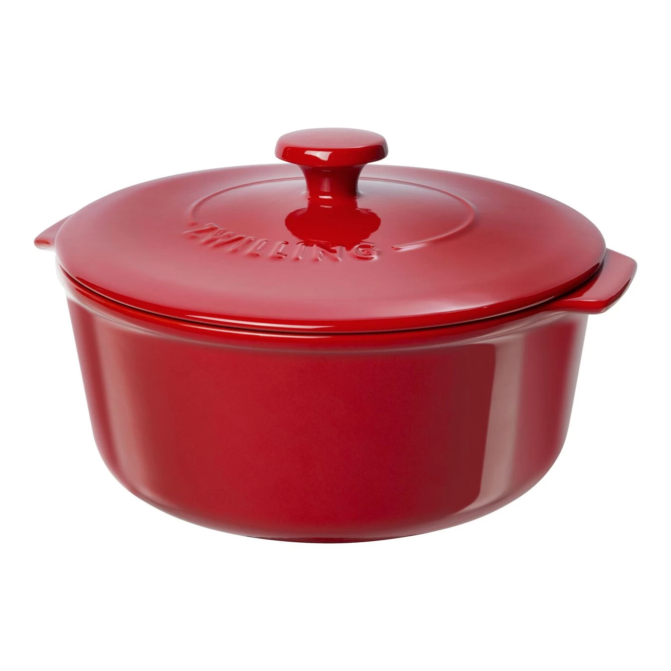 Zwilling Cocotte 24 Cm, Rund, Rot, Keramik 1 Zwilling Cocotte 24 Cm, Rund, Rot, Keramik