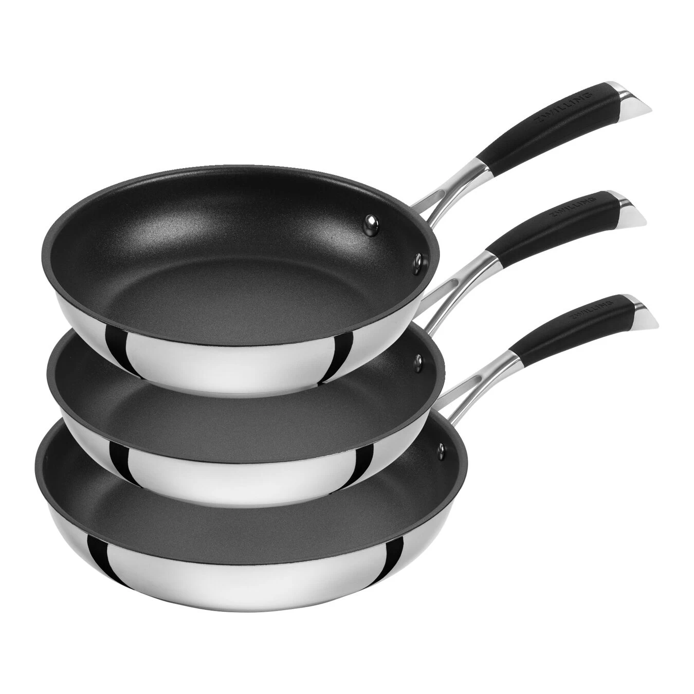 Zwilling Bratpfannenset 3-tlg, Edelstahl 1 Zwilling Bratpfannenset 3-tlg, Edelstahl